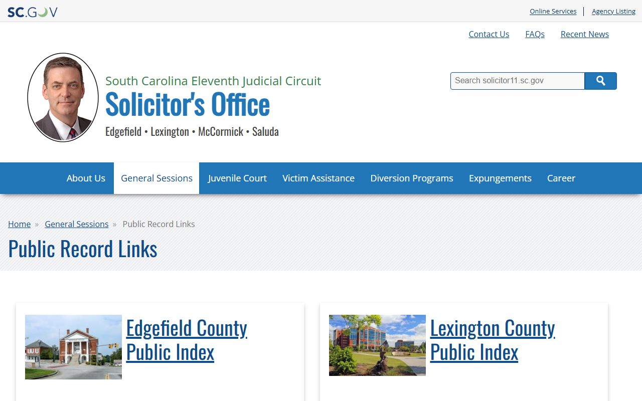 Lexington County criminal court records public record links
